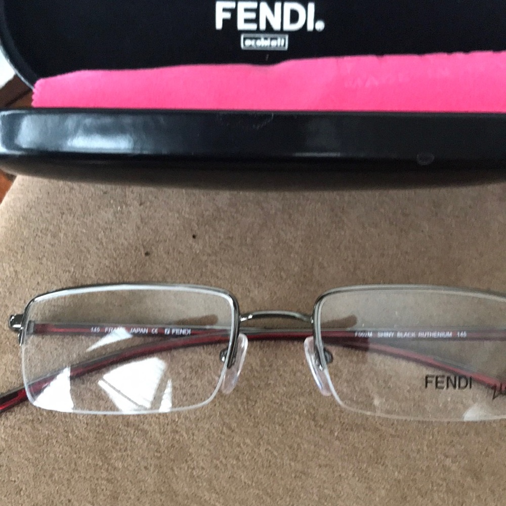 Fendi Men’s Glasses. Shiny black ruthenium